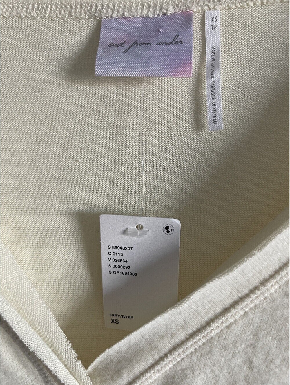 Urban Outfitters Out From Under Women XS Super Soft Ivory Sweater Button L/S NWT - Picture 6 of 15